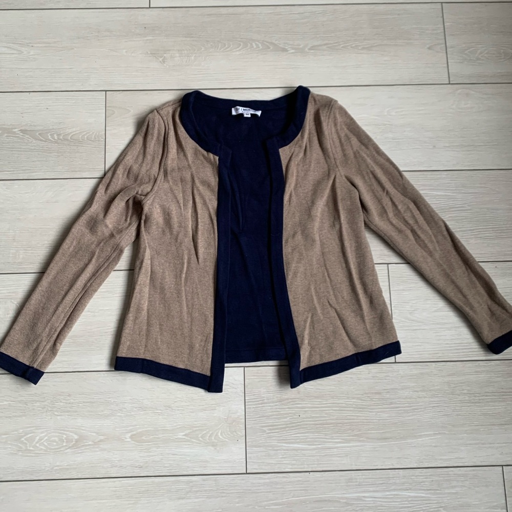 Of Mercer Columbia Reversible Jardigan Camel / Navy M